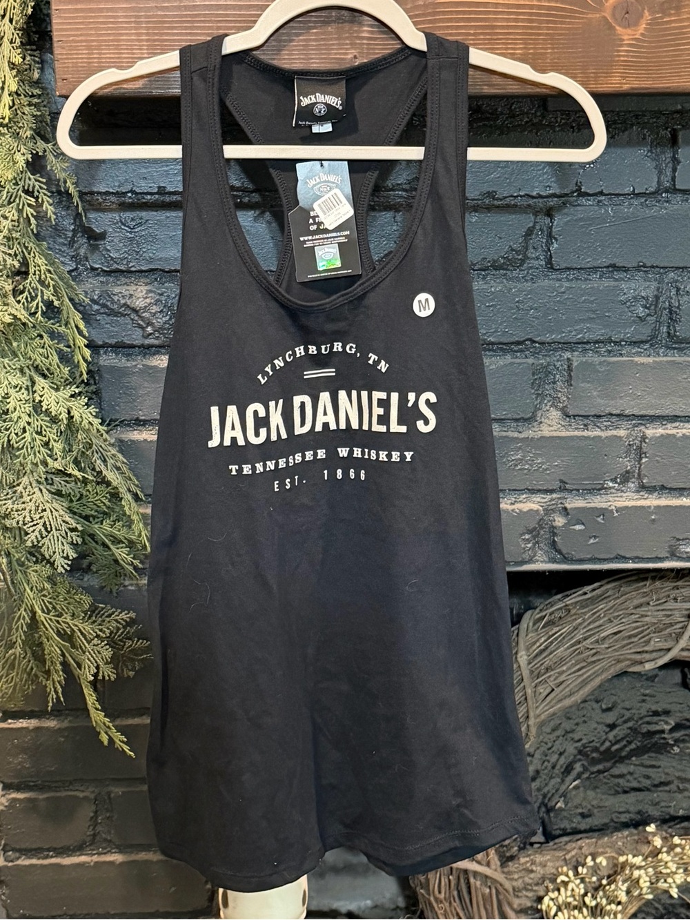 Jack Daniel’s Women’s Medium Black Racerback Tank Top Tennessee Whiskey NWT